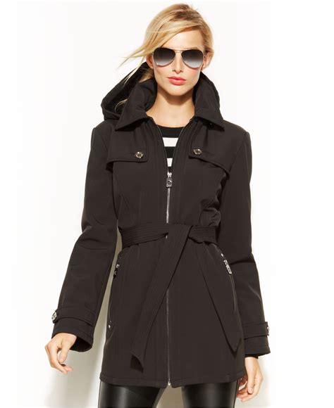 mens michael michael kors black button front coat|Michael Kors women's down coat.